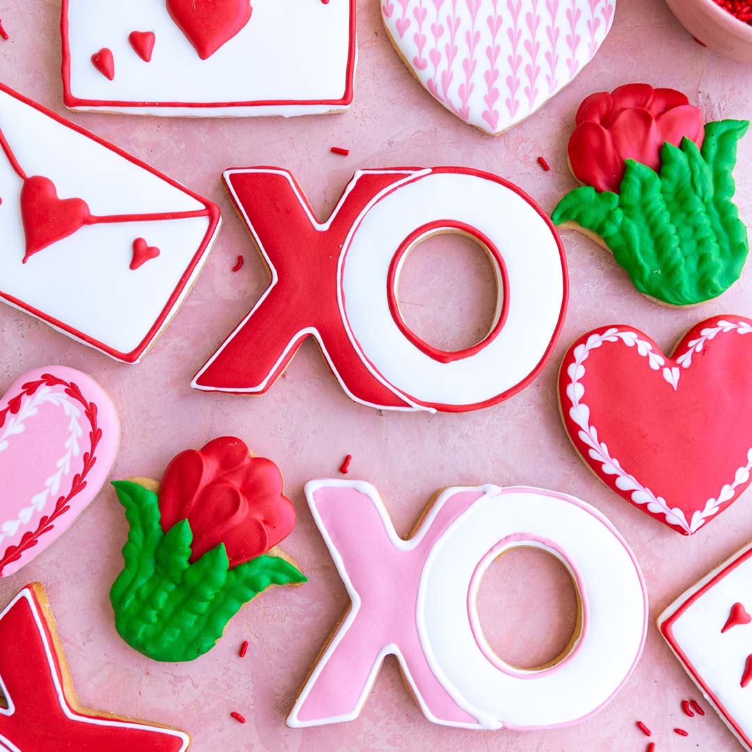 Valentines Day Decorated Cookie Set